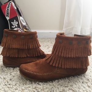 Brown moccasins